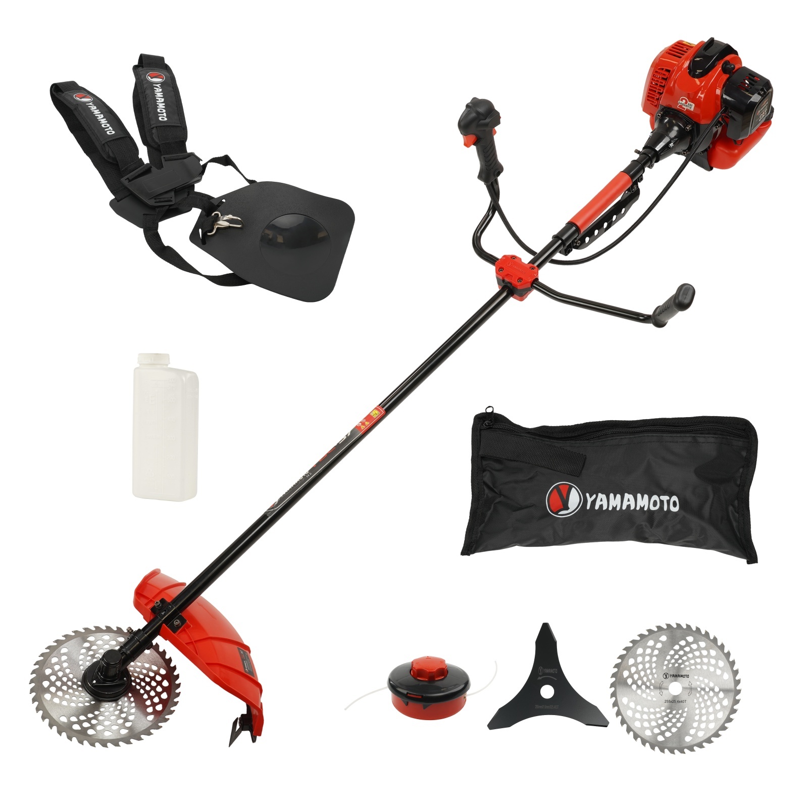 YAMAMOTO Motocoasă pe benzină YAMAMOTO 6CP, 52CC, 2T – Putere Profesională